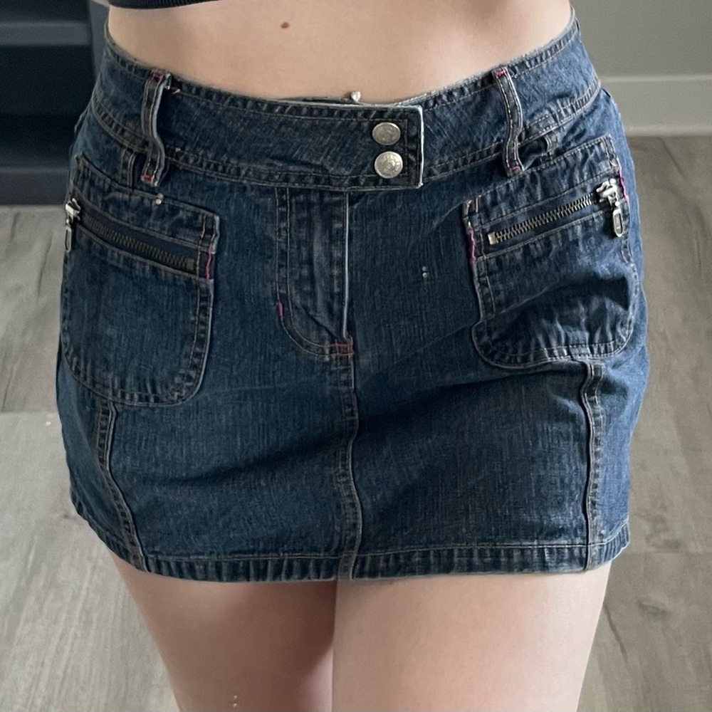 Canyon River Blues denim mini skirt.